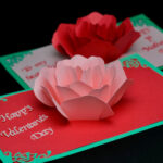 Rose Flower Pop Up Card Template Throughout Diy Pop Up Cards Templates