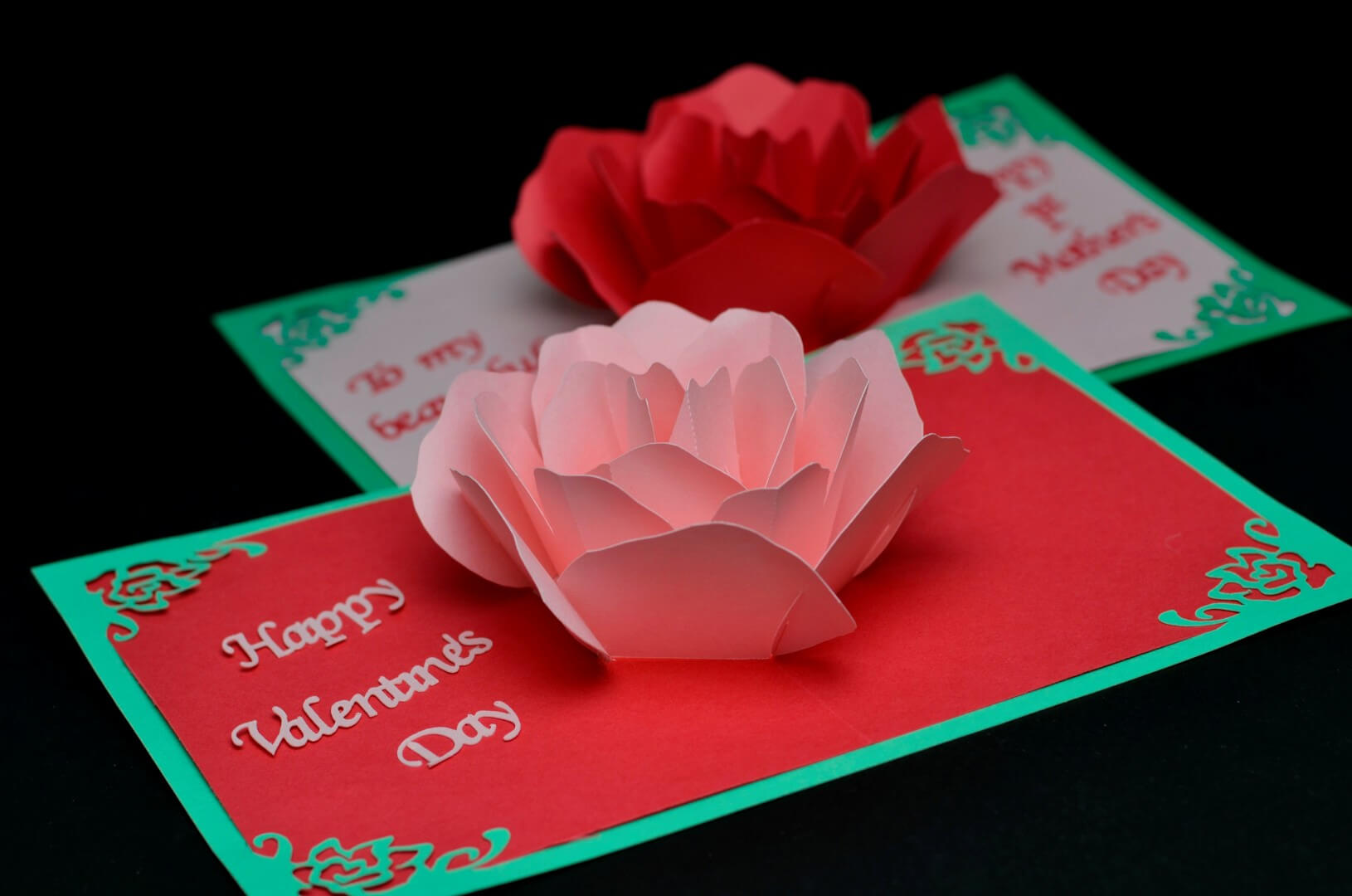 Rose Flower Pop Up Card Template Throughout Diy Pop Up Cards Templates