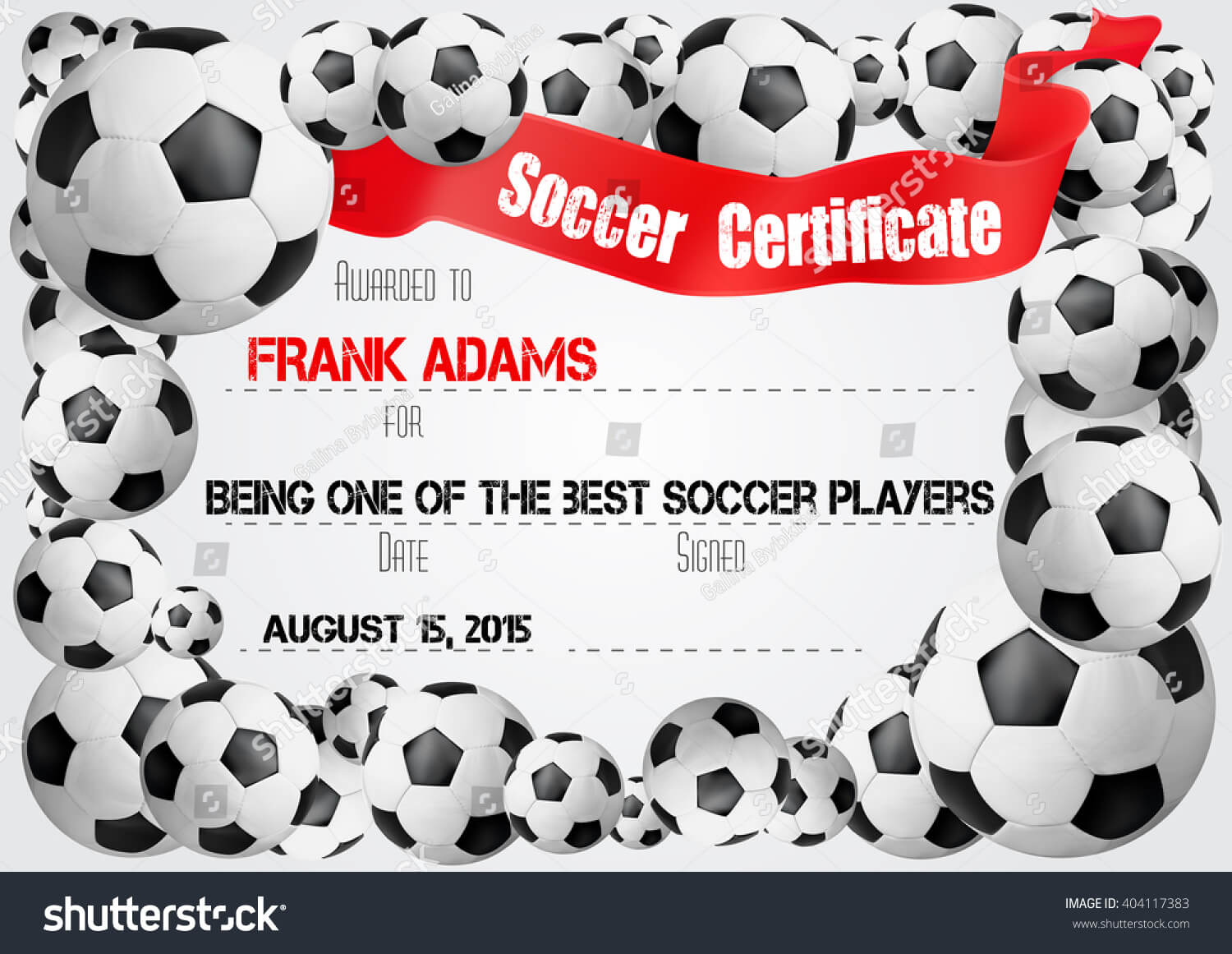 Royalty Free Soccer Certificate Stock Images, Photos Throughout Soccer Certificate Template Free