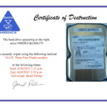 Sample Certificate Of Destruction Form Choice Image Throughout Hard Drive Destruction Certificate Template