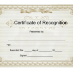 Sample Certificate Of Recognition – Free Download Template With Regard To Sample Certificate Of Recognition Template