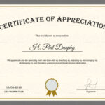 Sample Company Appreciation Certificate Template Intended For In Appreciation Certificate Templates