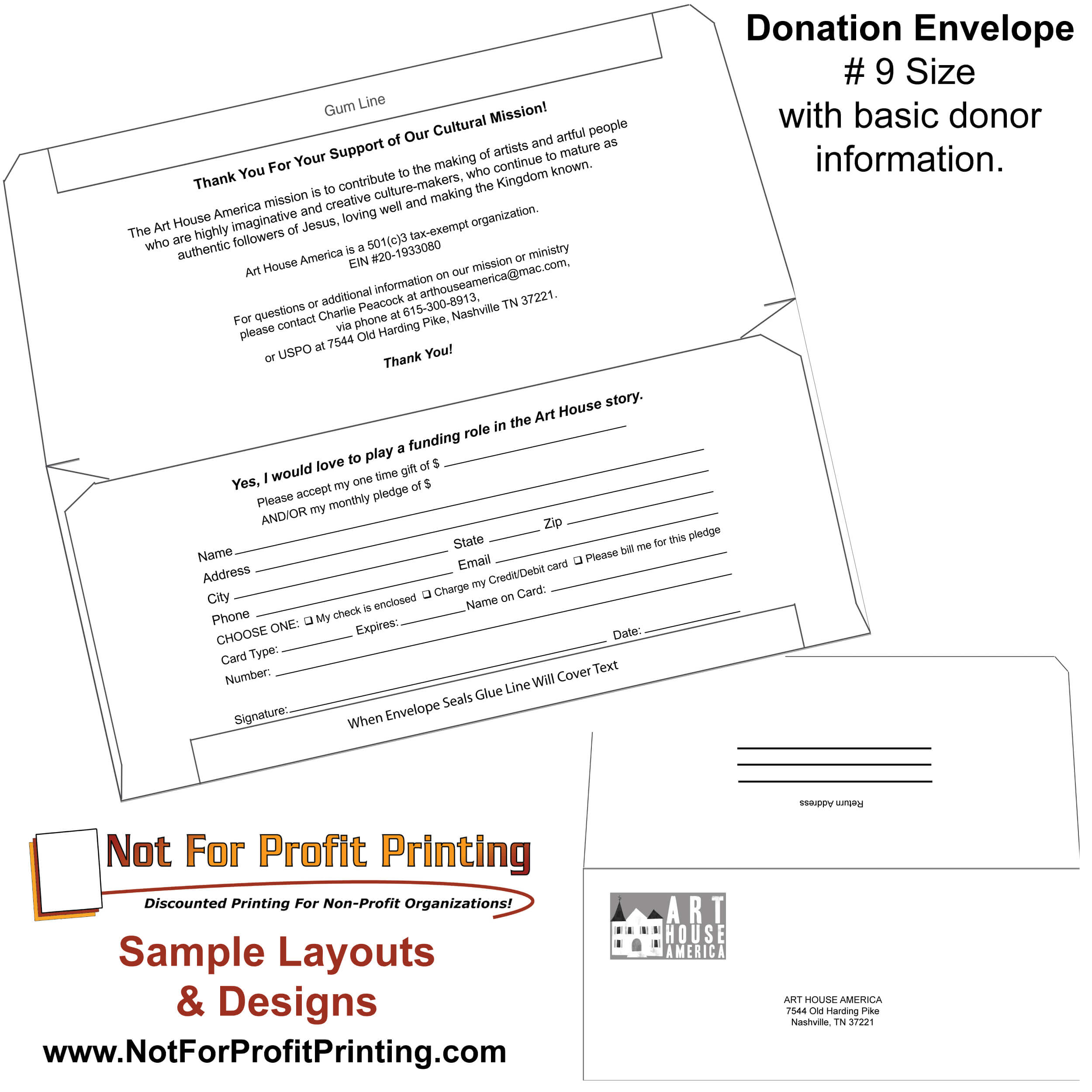 Sample Layouts & Designs For Donation Envelopes And Pertaining To Donation Cards Template