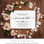 Save Our Date Wedding Template, Save The Date Printable In Save The Date Cards Templates