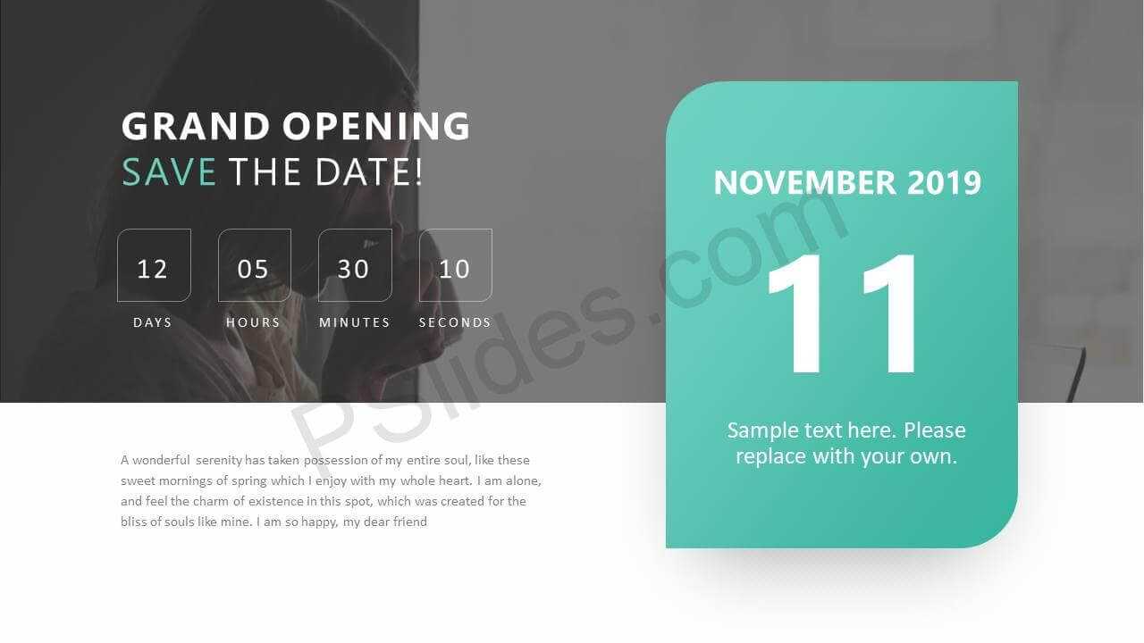 Save The Date Ppt Slide - Pslides Within Save The Date Powerpoint Template