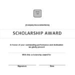 Scholarship Award Certificate | Templates At For Scholarship Certificate Template Word