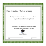 Scholarship Certificate – 3 Free Templates In Pdf, Word With Regard To Scholarship Certificate Template