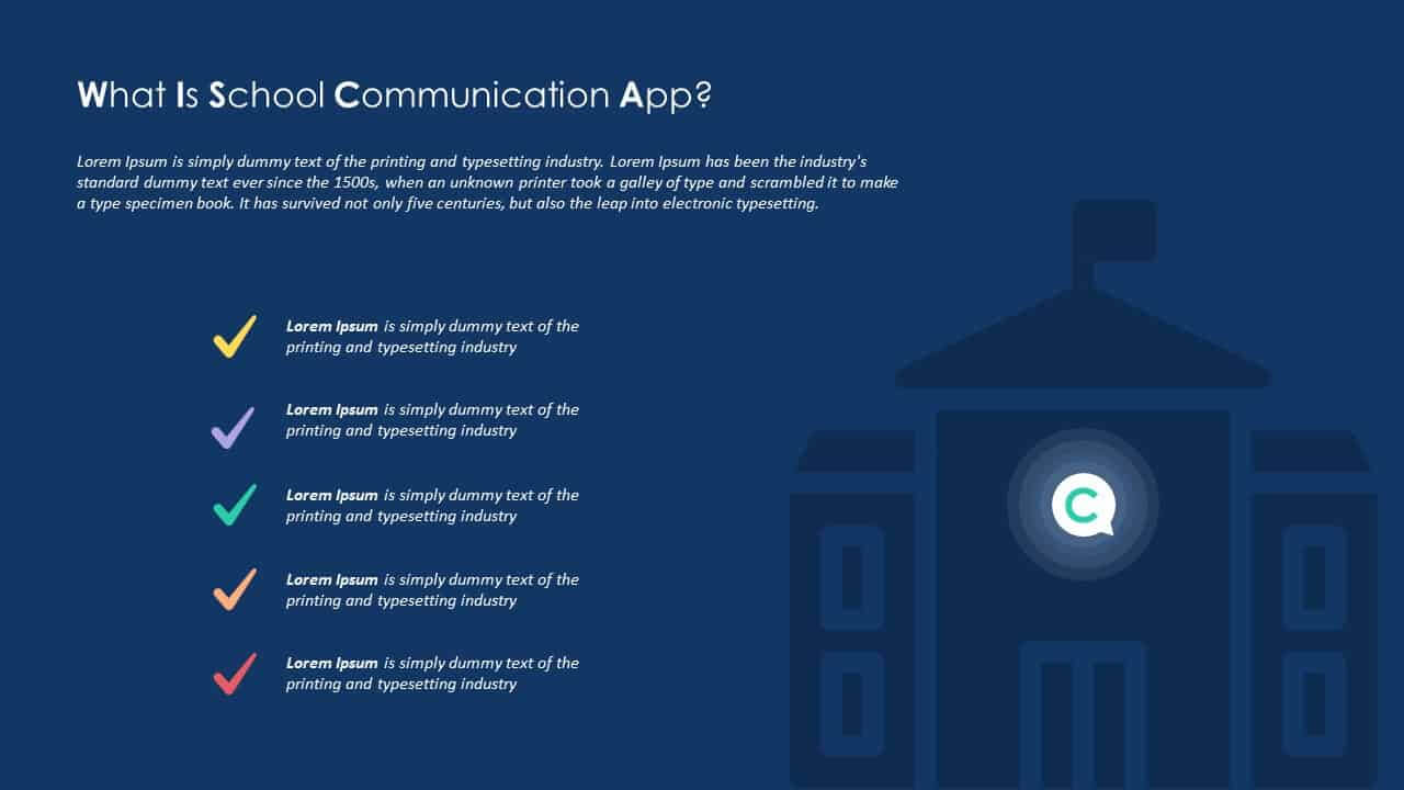 School Communication App Deck Template For Powerpoint Pertaining To Powerpoint Templates For Communication Presentation