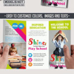 School – Free Psd Tri Fold Psd Brochure Template For Play School Brochure Templates