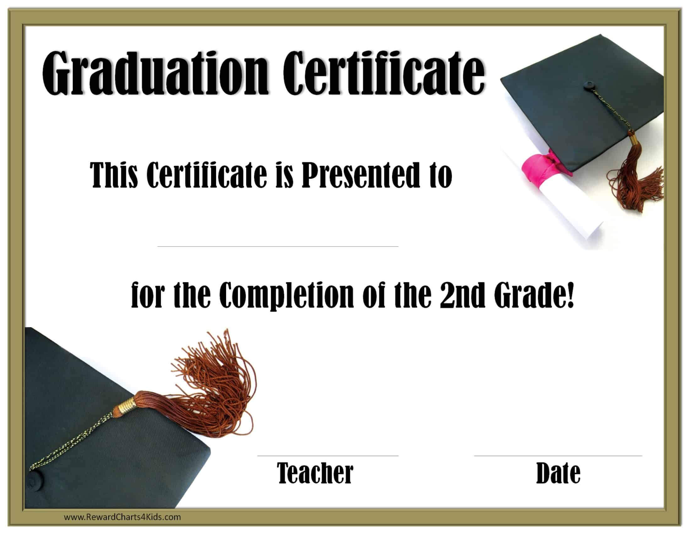 School Graduation Certificates | Customize Online With Or Within Free Printable Graduation Certificate Templates