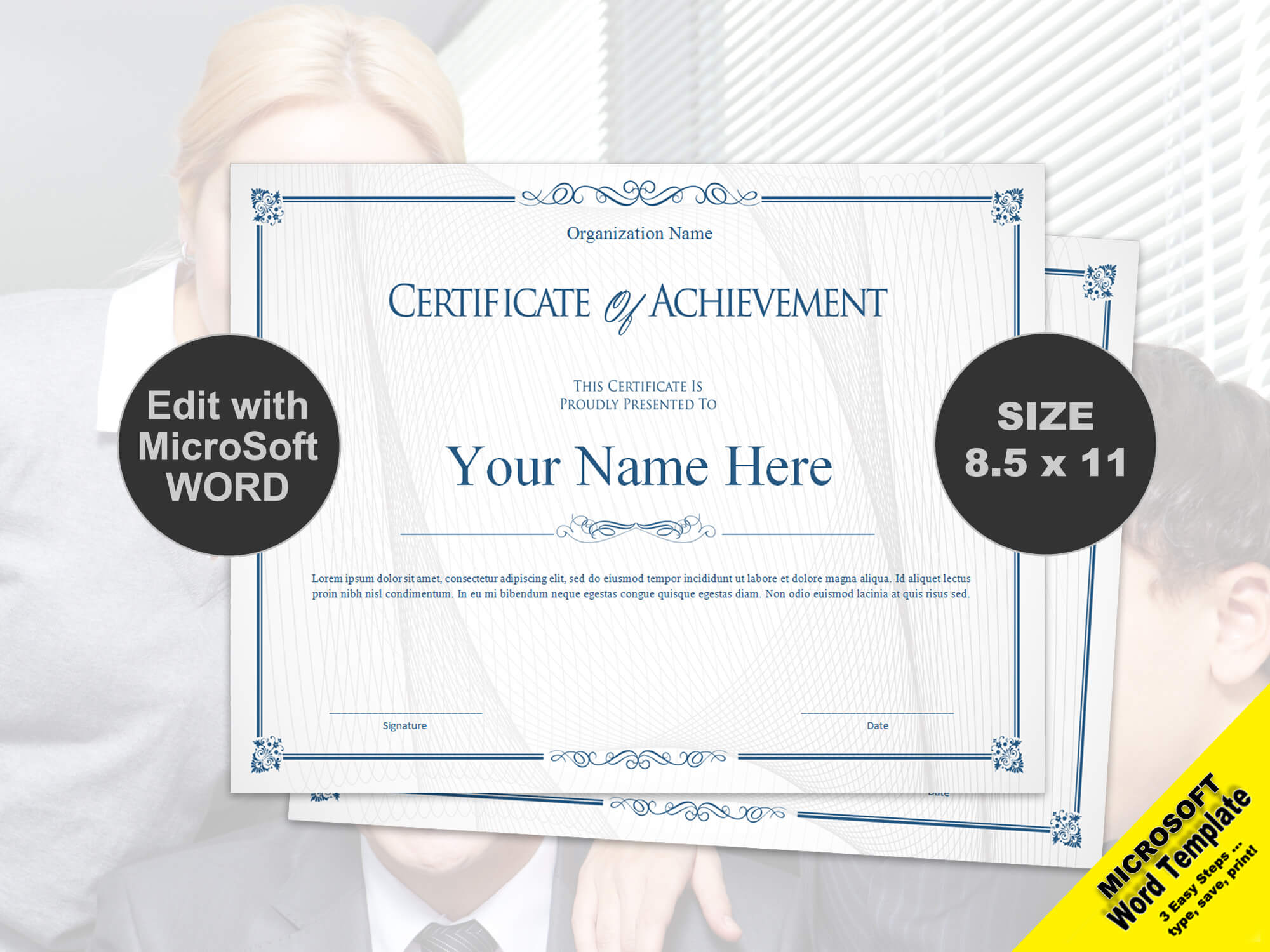 Scroll Certificate Of Achievement Template Digital Download Pertaining To Scroll Certificate Templates