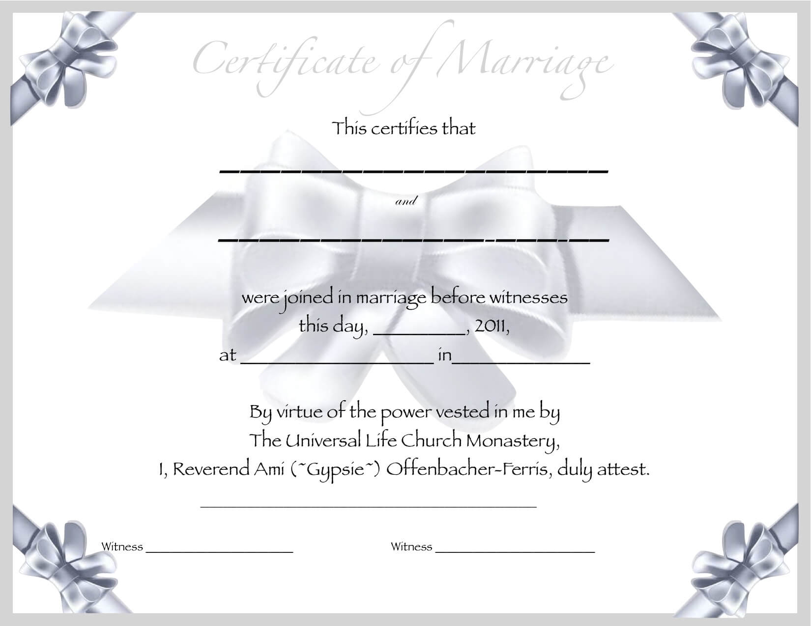 Seal Certified Editable Marriage Certificate Template Pertaining To Life Membership Certificate Templates