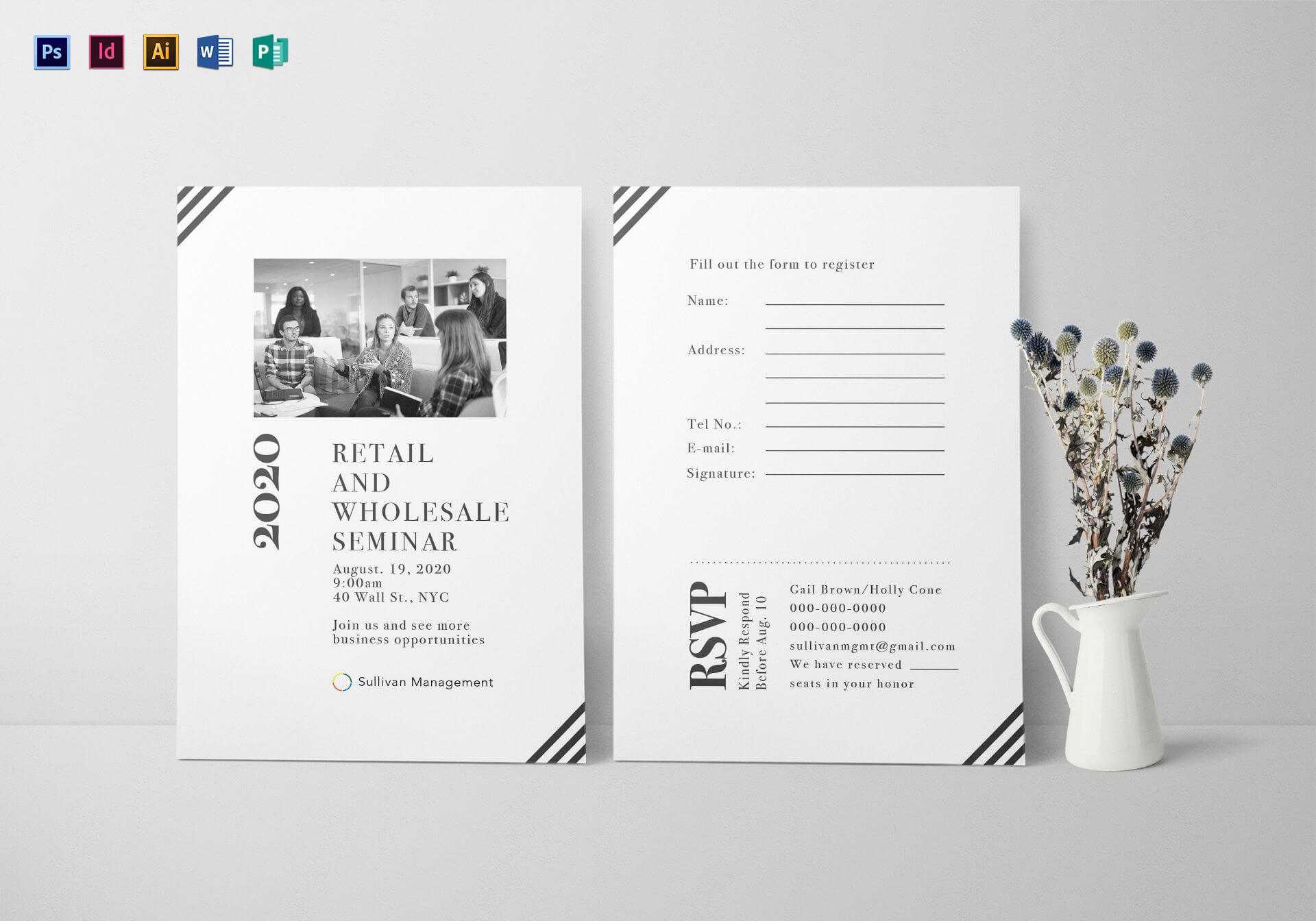 Seminar Invitation Card Template With Seminar Invitation Card Template