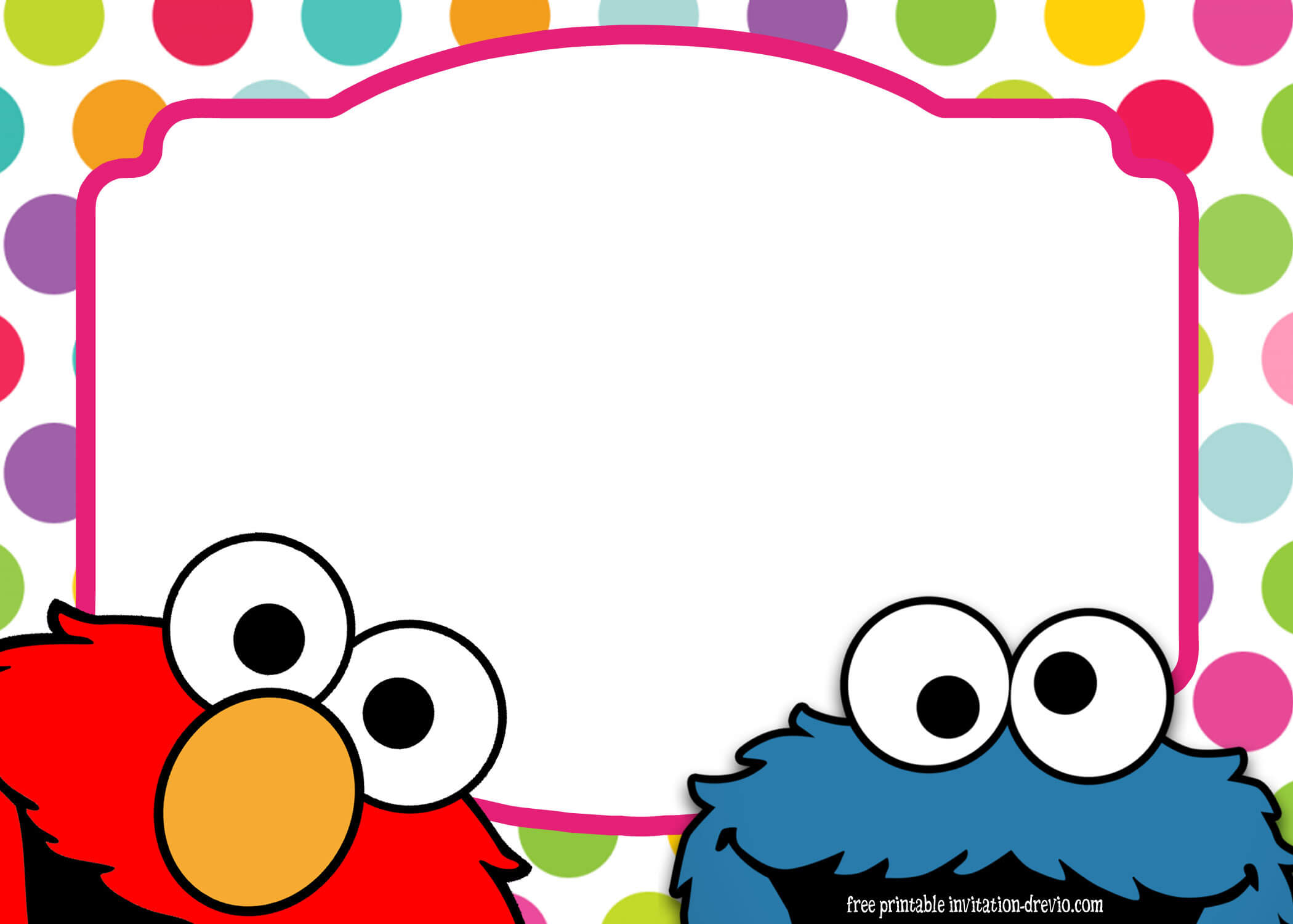 Sesame Street Twin Birthday Invitation Template | Drevio In Elmo Birthday Card Template