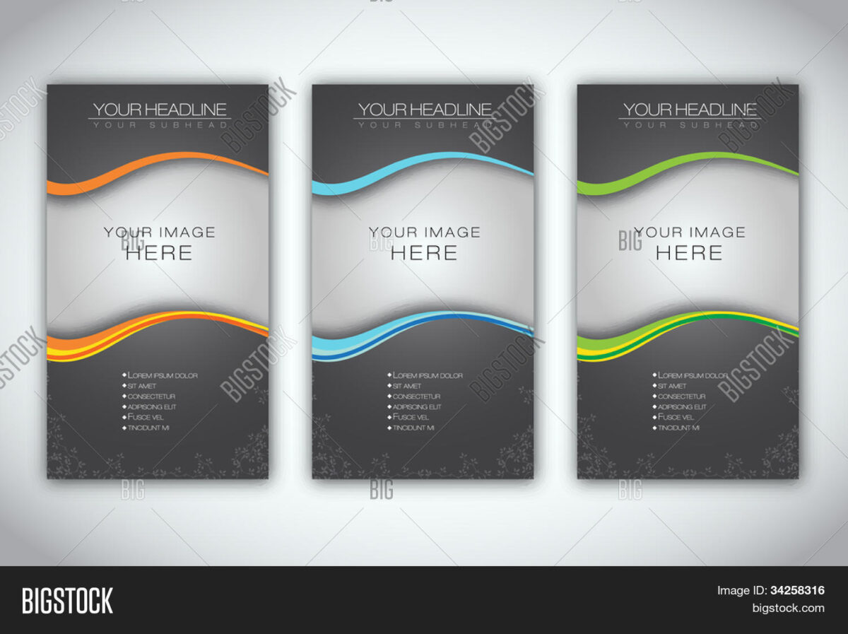 Set Blank Brochure Vector & Photo (Free Trial) Bigstock Within Free