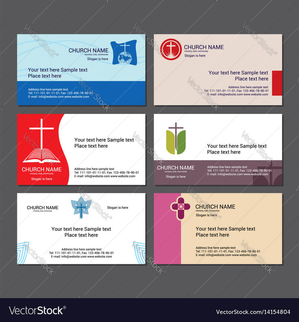 Set Christian Business Cards For The Church Inside Christian Business Cards Templates Free