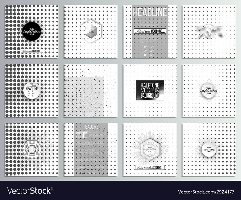 Set Of 12 Creative Cards Square Brochure Template Throughout Med Cards Template