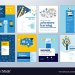 Set Of Brochure Design Templates Of Education In School Brochure Design Templates