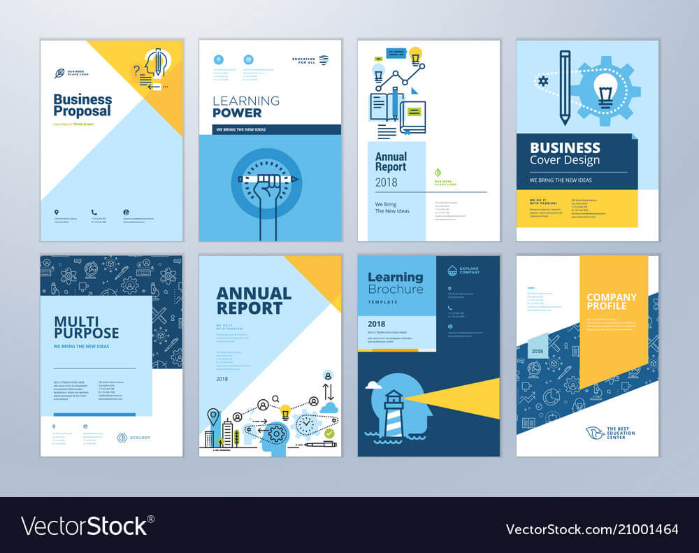 Set Of Brochure Design Templates Of Education Intended For Brochure Design Templates For Education