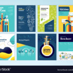 Set Of Brochure Design Templates Of Education pertaining to Brochure Design Templates For Education