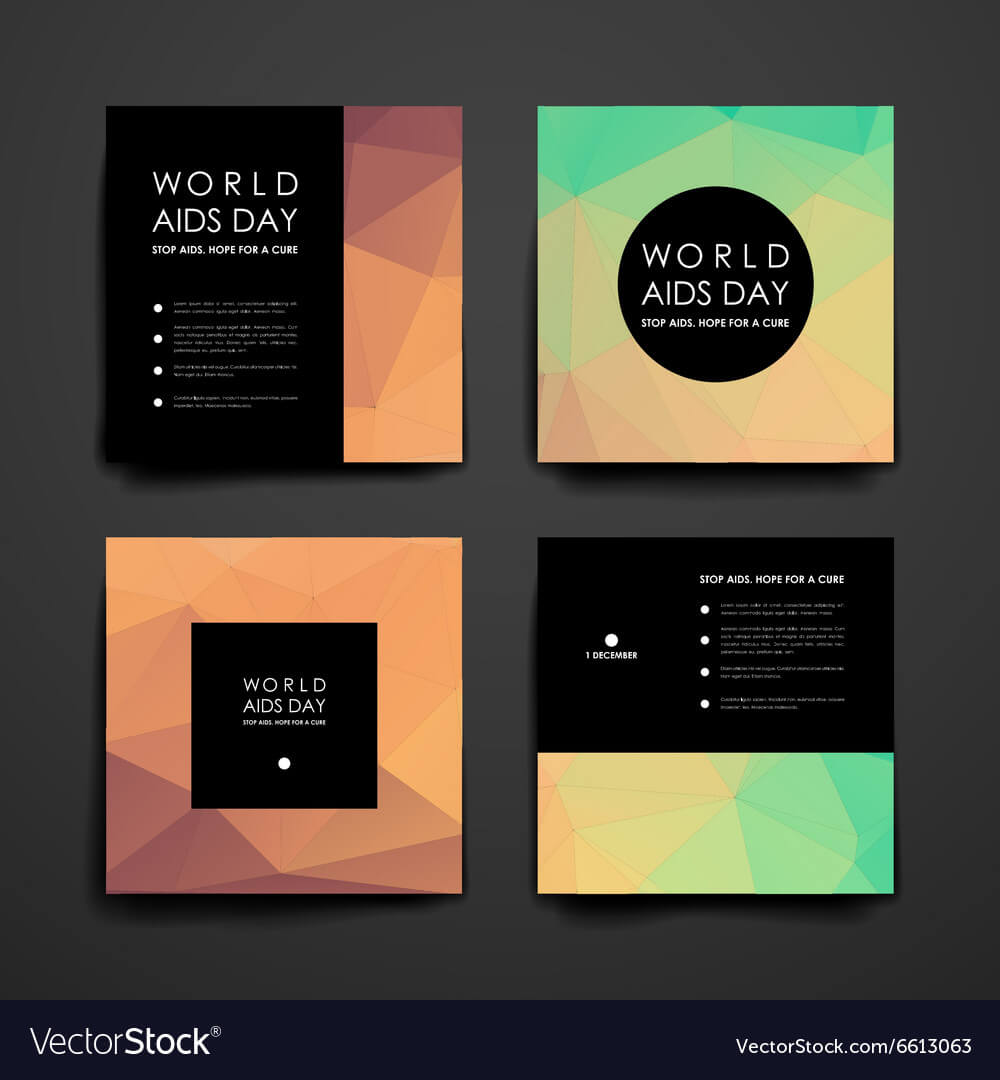 Set Of Brochure Poster Design Templates In World Intended For Hiv Aids Brochure Templates