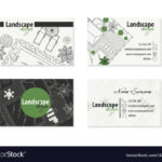 Set Of Business Cards Landscape Design Pertaining To Landscaping Business Card Template