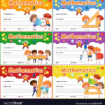 Set Of Mathematics Certificate Within Math Certificate Template