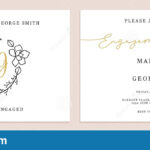 Set Of Wedding Invitation Cards Design Templates Stock For Celebrate It Templates Place Cards