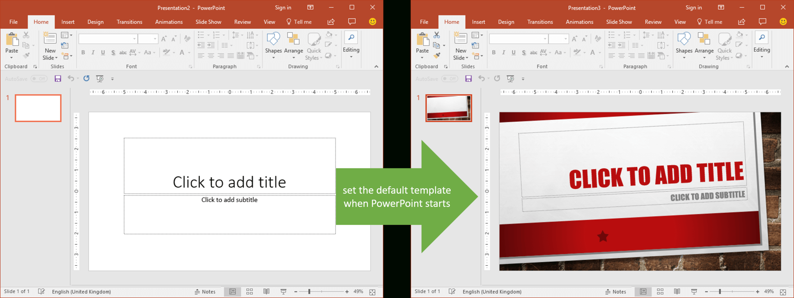 Set The Default Template When Powerpoint Starts | Youpresent For Change Template In Powerpoint