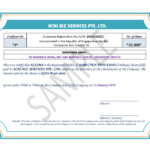 Share Certificate In Singapore ~ Achibiz Inside Template Of Share Certificate