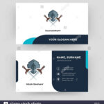 Shield And Sword, Business Card Design Template, Visiting In Shield Id Card Template