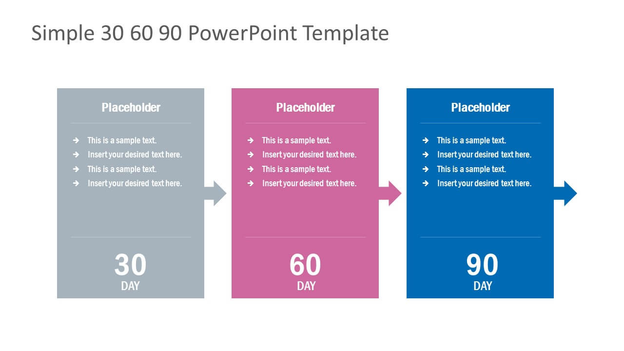 Simple 30 60 90 Day Powerpoint Template Pertaining To 30 60 90 Day Plan Template Powerpoint