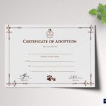 Simple Adoption Certificate Template With Adoption Certificate Template