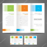 Simple Brochure Design Template Trifold — Stock Vector Within One Page Brochure Template