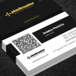 Simple Business Card With Qr Codenisa Toon On Dribbble with Qr Code Business Card Template