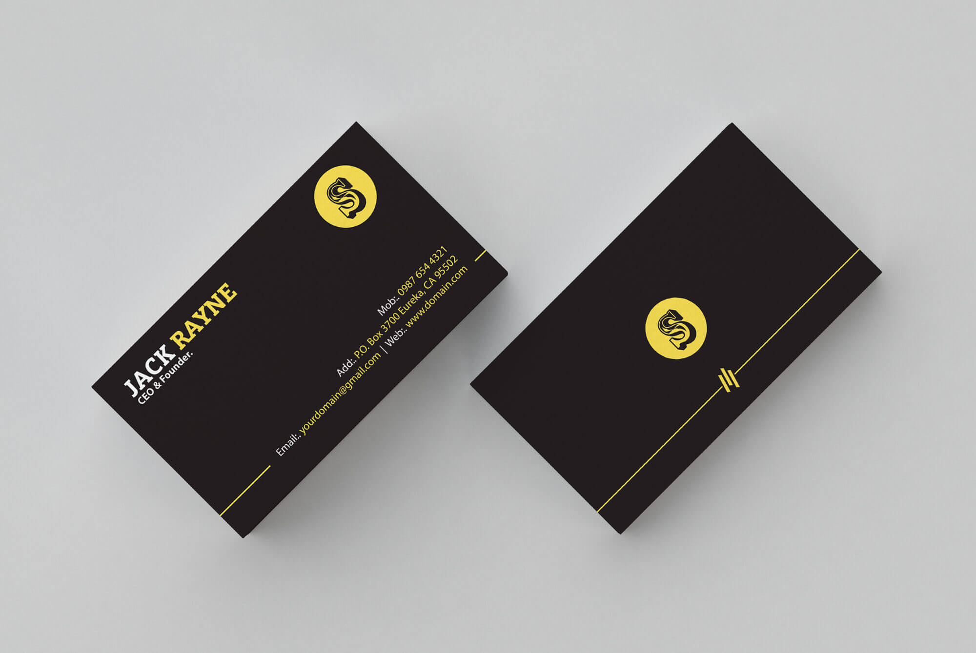 Simple & Clean Business Card Template Intended For Buisness Card Templates