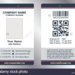 Simple Employee Business Name Card Template Vector Stock With Regard To Pvc Id Card Template