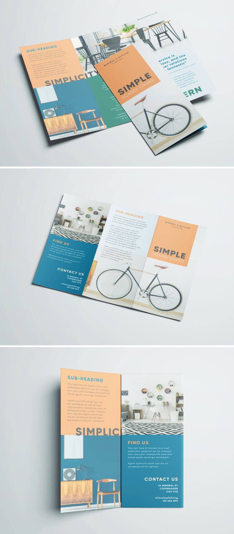 Simple Tri Fold Brochure | Free Indesign Template Throughout Tri Fold Brochure Template Indesign Free Download