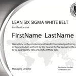 Six Sigma Green Belt Training & Certification In Healthcare With Green Belt Certificate Template