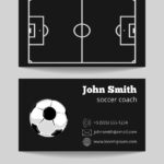 Soccer Black Business Card Template For Free Sports Card Template