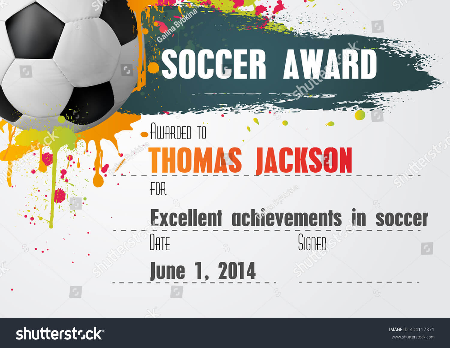 Soccer Certificate Template Football Ball Icon Stock Vector In Soccer Award Certificate Template