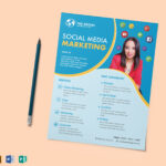 Social Media Marketing Flyer Template Intended For Social Media Brochure Template