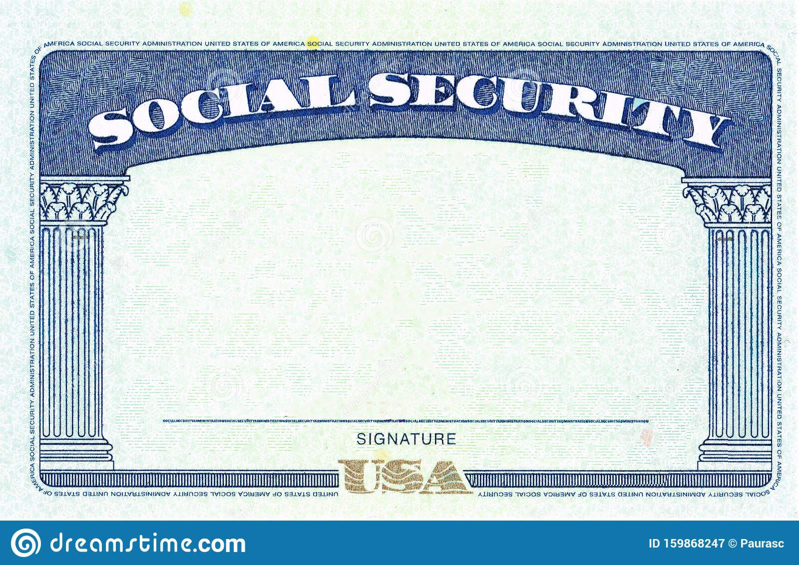 Social Security Card Blank Stock Image. Image Of Emigration Regarding Blank Social Security Card Template