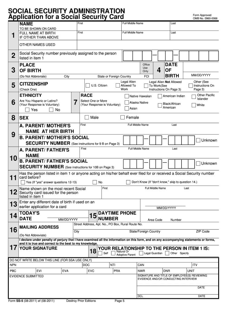 Social Security – Fill Out And Sign Printable Pdf Template | Signnow With Social Security Card Template Pdf