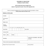 South African Application Form – Fill Online, Printable For South African Birth Certificate Template