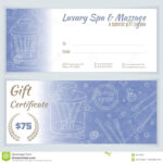 Spa, Massage Gift Certificate Template Stock Illustration With Regard To Massage Gift Certificate Template Free Download