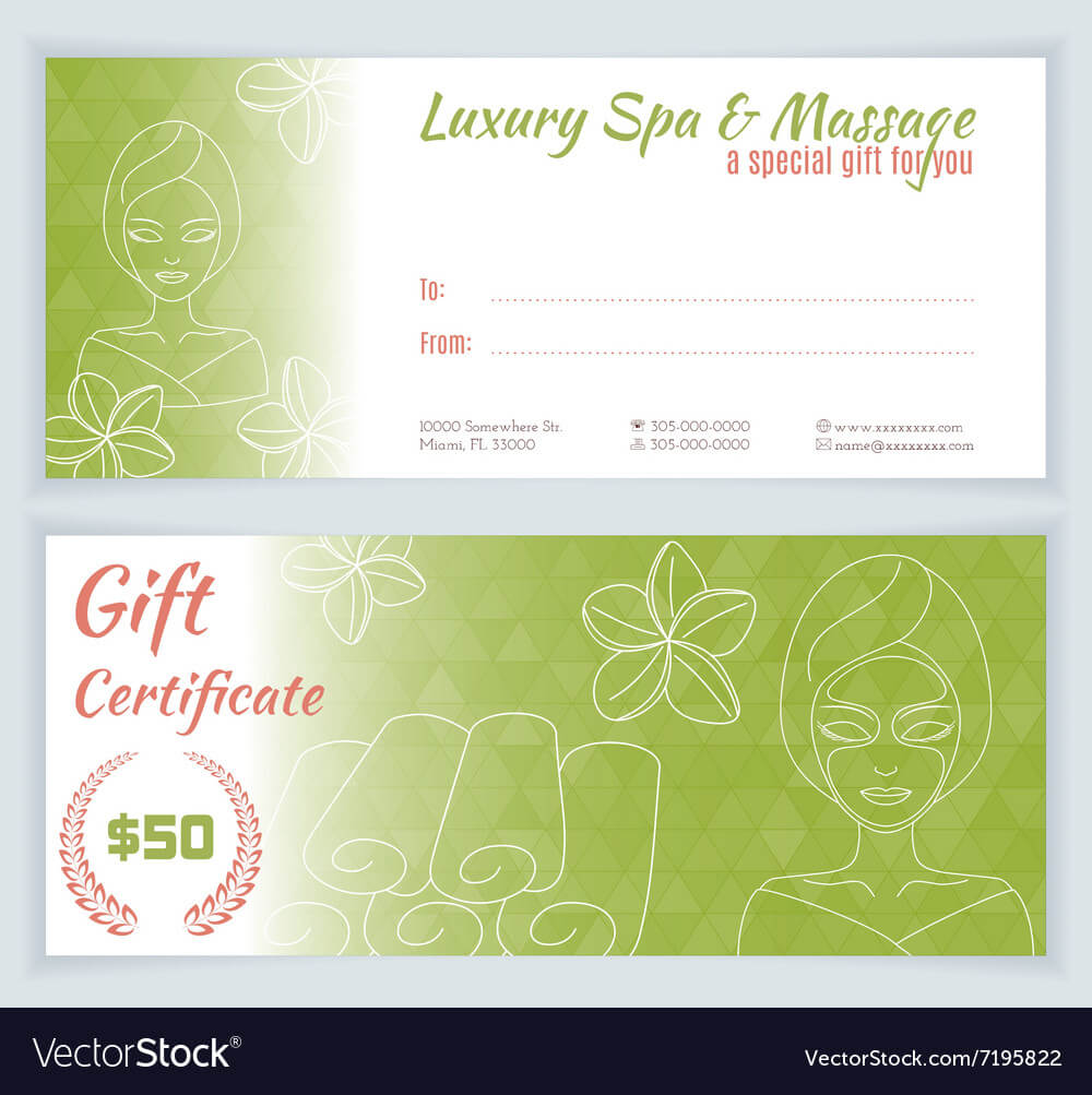 Spa Massage Gift Certificate Template With Regard To Massage Gift Certificate Template Free Download