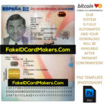 Spain Id Card Template Psd Editable Fake Download In Editable Social Security Card Template