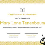 Spelling Bee Fun Certificate – Templatescanva Regarding Spelling Bee Award Certificate Template