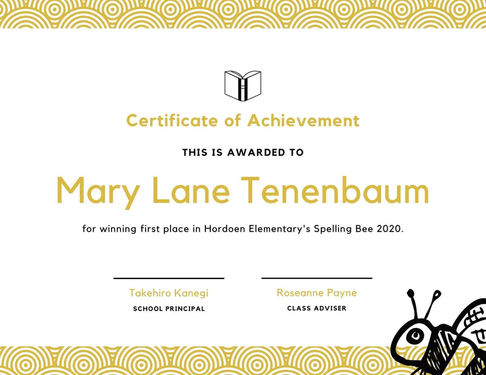 Spelling Bee Fun Certificate - Templatescanva Regarding Spelling Bee Award Certificate Template